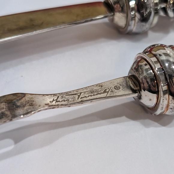Hans Turnwald Silver Plated Spreader and Cocktail Fork, Seahorse Handles - Picture 10 of 11